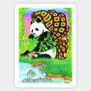 Panda-fly Sticker